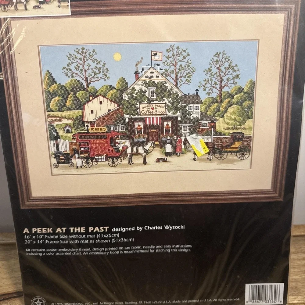 Dimensions A Peek at The Past Cross Stitch Kit 3162 NEW sealed Charles Wysocki
